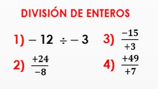 Division de numeros enteros  ejercicios resueltos [upl. by Lanza]