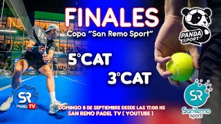 Final de 5ta y 3ra Cat  Copa quotSan Remo Sportquot padel final sanremopadeltv envivo [upl. by Aisatan405]