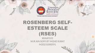 ROSENBERG SELFESTEEM SCALE [upl. by Nessah]