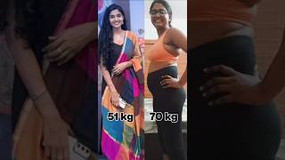 Weight loss transformation  19 kg down  70 kg to 51 kg weightloss pcosweightloss yoga [upl. by Analat88]