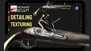 Hard Surface Detailing Texturing  Nomad Sculpt Tutorial Full process explained [upl. by Wylen]