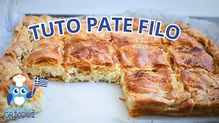 TUTO  PATE FILO MAISON  Cuisine à la grecque [upl. by Deirdre168]