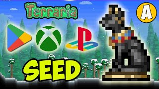 Terraria how to get BAST STATUE fast SEED 14495 Android XBOX One PS 4 Switch 5 DEFENSE [upl. by Enelyak]