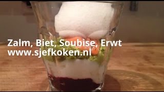 Zalm Biet Soubise Erwt [upl. by Kanor]