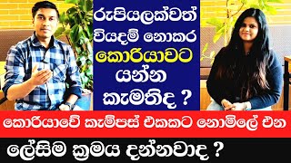 සතයක්වත් වියදම් නොකර කොරියාවට යන්න කැමතිද  එහෙනම් මේ විඩියෝ එක සම්පුර්ණයෙන් බලන්න [upl. by Yreva587]