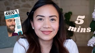 HOW I TINT MY EYEBROWS WITH BEARD DYE  amazingkatrinajane [upl. by Genny]