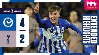 PL Extended Highlights Brighton 4 Spurs 2 [upl. by Vallonia]