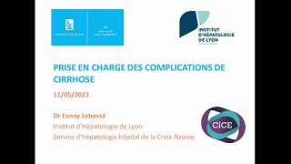 Prise en charge des complications de cirrhose [upl. by Mercier]