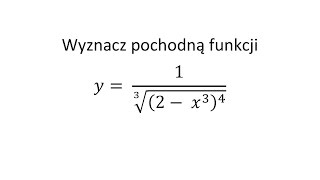 Pochodna funkcji jednej zmiennej cz40 Krysicki Włodarski przykład 679 Pochodna złożona [upl. by Hniv702]