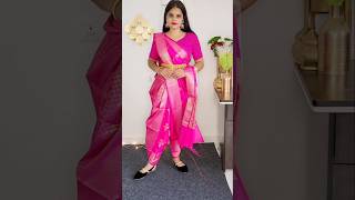 Dhoti style saree draping  How to drape Dhoti style saree shorts ytshorts dhotistylesareedraping [upl. by Tavia]