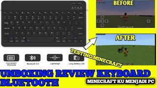 UNBOXING MY KEYBOARD BLUETOOTH WIRELESS  Minecraft [upl. by Ailil]