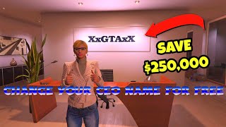 GTA 5 How To Change Your CEO Name For Free [upl. by Esbensen]