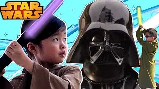 スター・ウォーズ ダース・ベイダーとたいけつ！海外 ディズニー Star Wars Jedi Training Disneyland Little Super Heroes [upl. by Wilson]