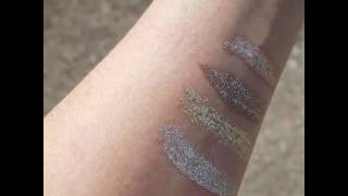 Stila Magnificent Metals Glitter amp Glow Liquid Eye Shadow Swatches [upl. by Maroney]