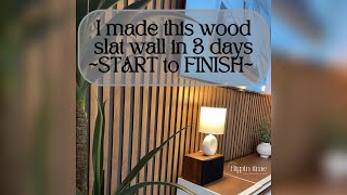 DIY Wood Slat Wall [upl. by Enyamrahs]