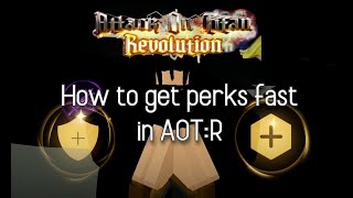 AOT Revolution How to get legendaryepic perks FAST  Attack of titan Revolution [upl. by Engelhart]