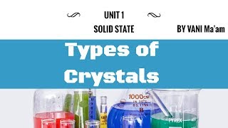 4types of Crystals  CBSE Class XII  UNIT1 chemistry cbse [upl. by Nyer349]