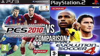 Pes 2010 PS3 Vs Pes 4 PS2 [upl. by Nnaoj]