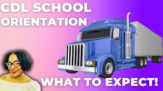 CDL School Orientation What to expect cdlschool cdl femaletrucker rookietrucker [upl. by Ecirtram]