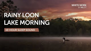 Rainy Loon Lake Morning  10 Hours Sleep Sound  Black Screen [upl. by Nnylcaj859]