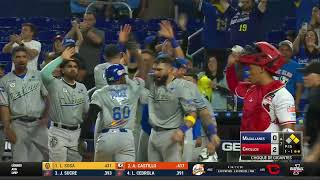 Magallanes empata el juego a dos carreras en la séptima entrada Magallanes ChoqueDeGigantes Miami [upl. by Sucerdor]