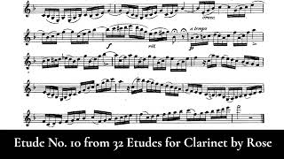 Etude No 10 from 32 Etudes for the Clarinet by Cyrille Rose [upl. by Eldoree780]