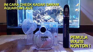 Cara Check Kadar Garam  Salinitas Aquarium Laut Paling Mudah [upl. by Mathilda372]