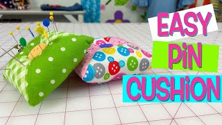 Easy Pin Cushion  Beginner Project  The Sewing Room Channel [upl. by Keffer]