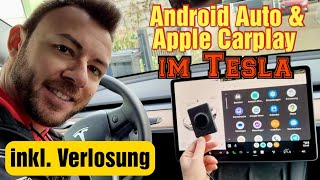 Android Auto und Apple Carplay endlich auch im Tesla So einfach geht´s [upl. by Togram173]