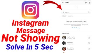 HOW TO FIX instagram messages not showinginstagram messages not showing up [upl. by Hogg]