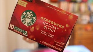 Starbucks Holiday Blend Coffee Review 🎄☕️ [upl. by Eseenaj599]