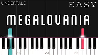 Undertale  Megalovania  EASY Piano Tutorial [upl. by Ahsirtal933]