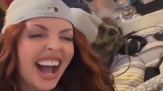 Jesy Nelson annoying boyfriend Zion Foster while playing Fortnite via TikTok [upl. by Nessie]