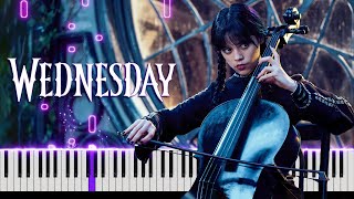 Wednesday Plays The Cello Piano Cover FREE MIDI [upl. by Eleaffar859]