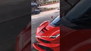 Bugatti Chiron vs LaFerrari shorts cat carlifestyle LaFerrari Chiron [upl. by Kuster]