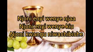 AULAYE MWILI WANGU Lyrics video Traditional communion song [upl. by Ilysa]