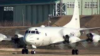 P3C takeoff JMSDF ATSUGI AIR BASE 海上自衛隊 厚木航空基地 離陸 [upl. by Refinej262]