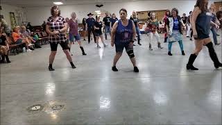 Dancing Pontoon Line Dance By Gail Smith At The Helping Hands Workshop At The VFW Post 8058 On 1 21 [upl. by Grane789]