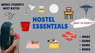 Hostel Essentials🤔  Must have in Tamil 💥 For medico bams hostel things hosteller  Marys Talk [upl. by Norak311]