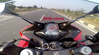 HONDA CBR 250R 2018 TOP SPEED [upl. by Shelden]