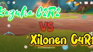 XILONEN C4R1 VS KAZUHA C2R2 tests with Cryo dps [upl. by Htiduy]