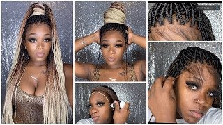 BEST BRAIDED LACE WIG INSTALL😍😍😍😍 EASY 😍 NEATANDSLEEK 😍 [upl. by Ahsienat]