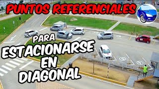 ESTACIONAMIENTO EN DIAGONAL CAT A1  EXÁMEN OFICIAL DE MANEJO TOURING 2023  PUNTOS REFERENCIALES 🚘 [upl. by Varini58]