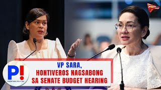 VP Sara Hontiveros nagsabong sa Senate budget hearing [upl. by Manouch]