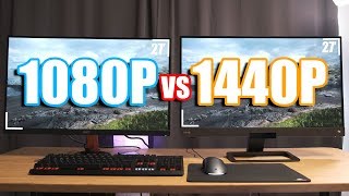 Is Full HD enough at 27inch 1080P vs 1440P 27inch gaming monitors [upl. by Soo367]