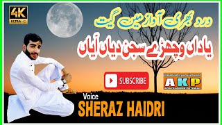 Yadan Vichrhy Sajan Diyan Aiyan  Sheraz Haidri  Beautiful Voice  Full Hd 2024 [upl. by Lauber]