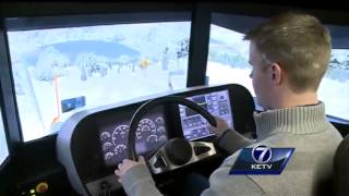 IDOT simulator shows hazards faced by snowplow drivers [upl. by Llerdnad153]