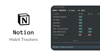 4 quick amp easy Notion Habit Trackers [upl. by Ahsimet310]