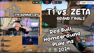 Robyn Reacts to T1 vs ZETA DIVISION  Playins Grand Finals  Red Bull Homeground 2024 [upl. by Gwenn]