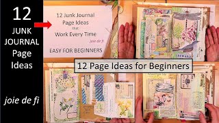 12 Junk Journal PAGE IDEAS That Work Every Time ✅ Easy For Beginners [upl. by Emilie]